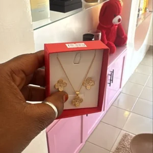 Parure Trèfle dorée