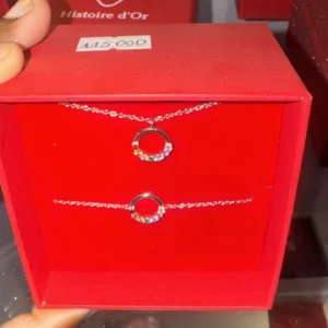 Parure Cercle Éternité argentée